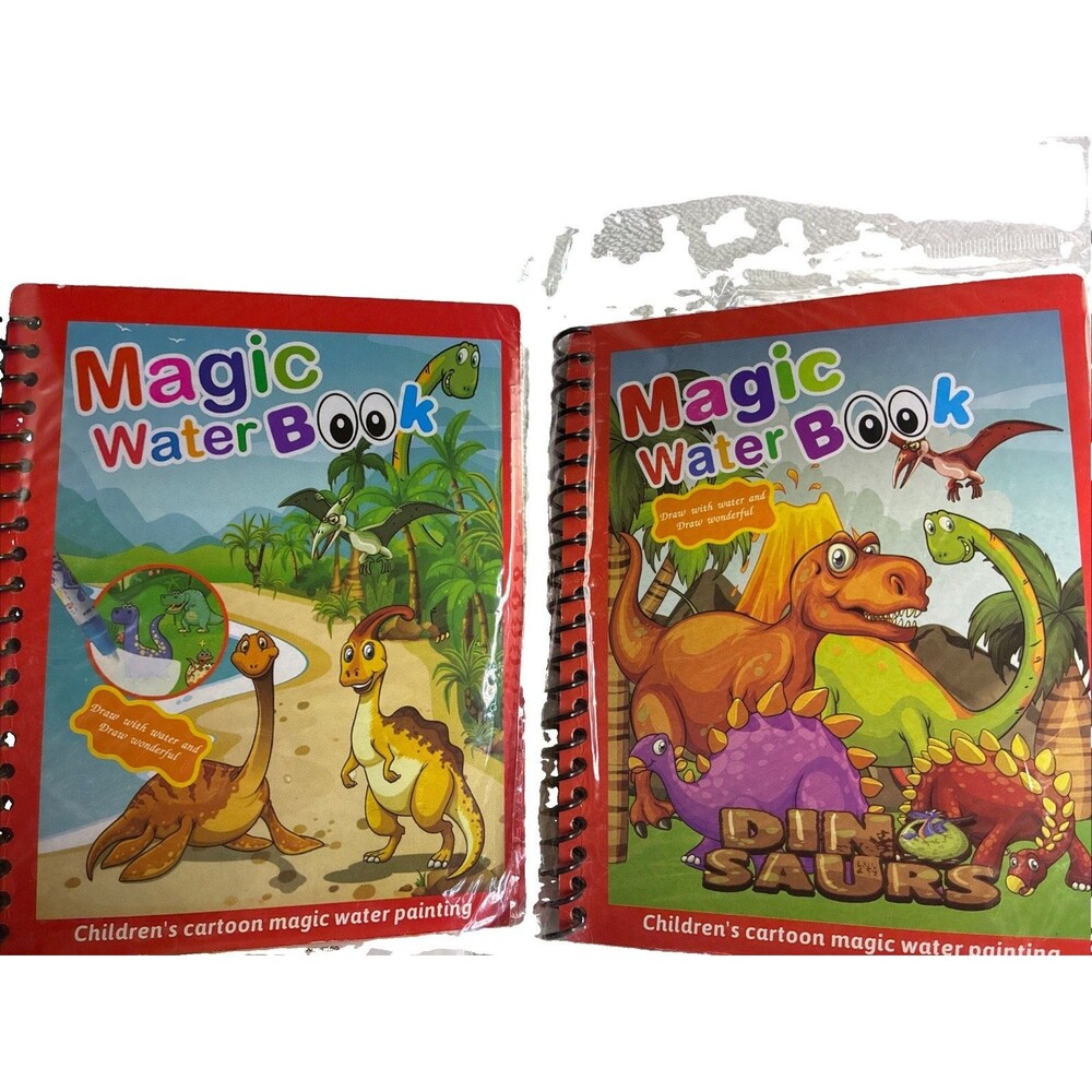 Set of 2 Magic Water Books Childrens Cartoon magic water paintings NEW